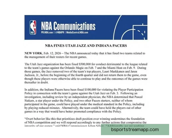 NBA推出三大反摆烂改革方案 计划5月举行正式投票决议